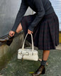 Small niche design bag, internet famous single shoulder handbag, underarm bag, belt buckle, Japanese women's bag