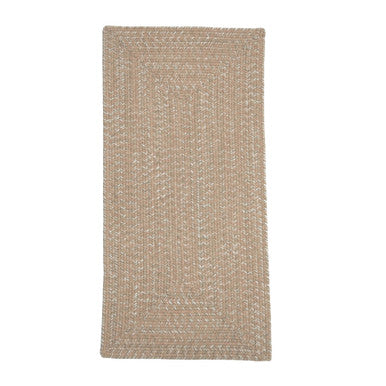Beige Oak Colonial Mills Bridgeport Tweed Runners. Braided Runner Rugs Made in the USA