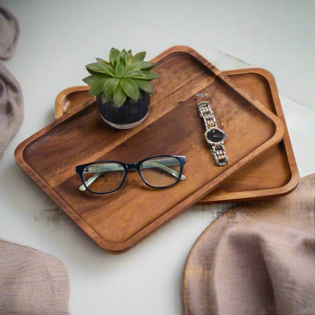Rectangular Plates - Kalmar Home acacia wood plate, view 6