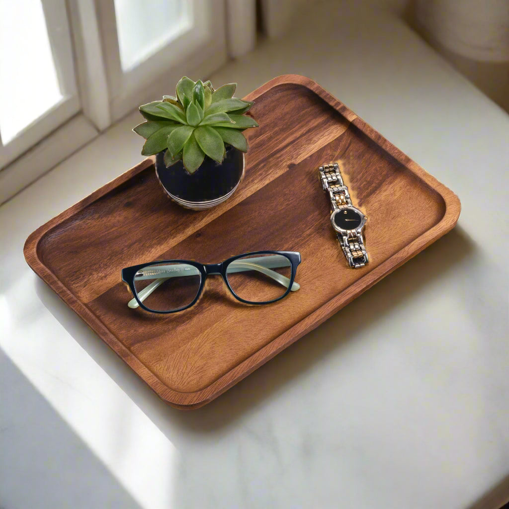 Rectangular Plates, large - Kalmar Home acacia wood plate