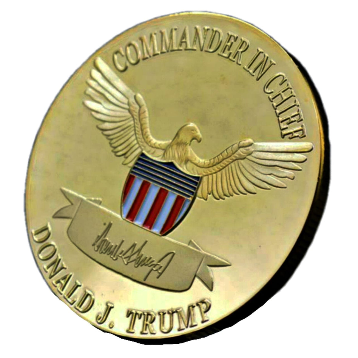 2024 TAKE AMERICA BACK Commander in Chief Donald Trump Gold on Gold Plated Collectible Coin