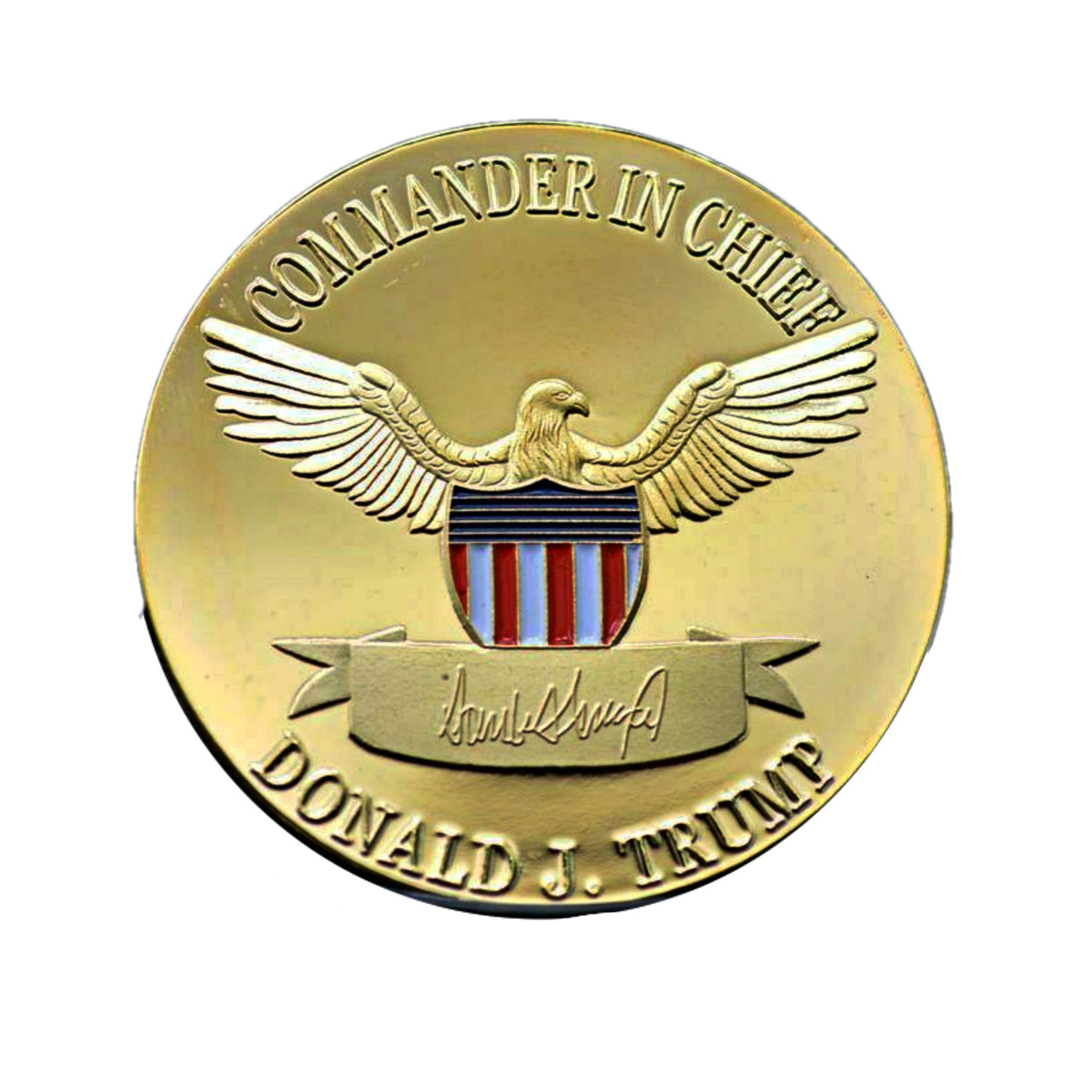 2024 TAKE AMERICA BACK Commander in Chief Donald Trump Gold on Gold Plated Collectible Coin