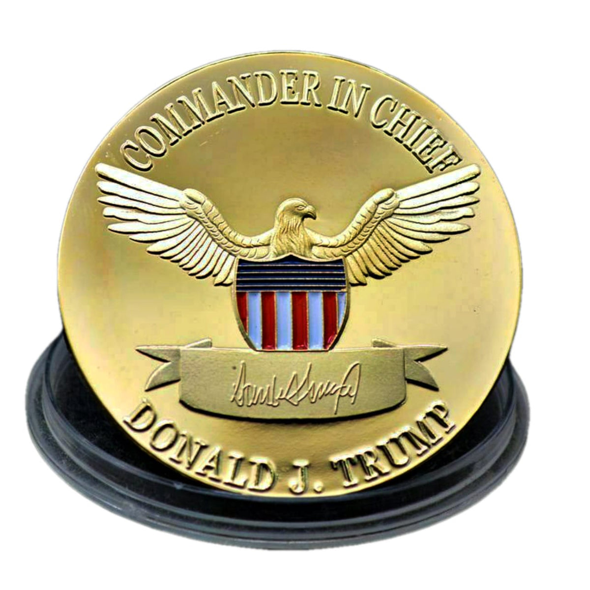2024 TAKE AMERICA BACK Commander in Chief Donald Trump Gold on Gold Plated Collectible Coin