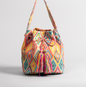 Messenger Bucket Bag Bohemian Ethnic Wind Canvas Bag Women's Printed New Canvas Commuter Bag
