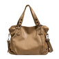 Large Capacity Soft Leather Tote Bag - Simple and Casual Shoulder/Crossbody Bag