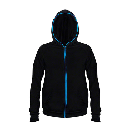 Electro Luminescent Zip Up Hoodie Blue Large