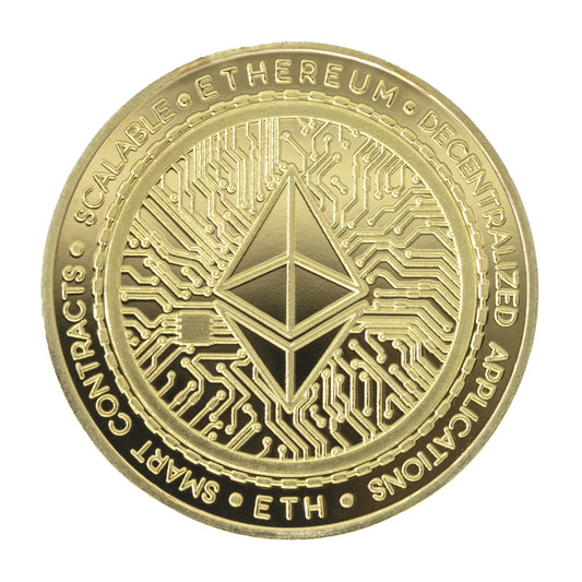 Ethereum Classic Blockchain Crypto Gold Plated Coin
