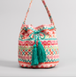 Messenger Bucket Bag Bohemian Ethnic Wind Canvas Bag Women's Printed New Canvas Commuter Bag