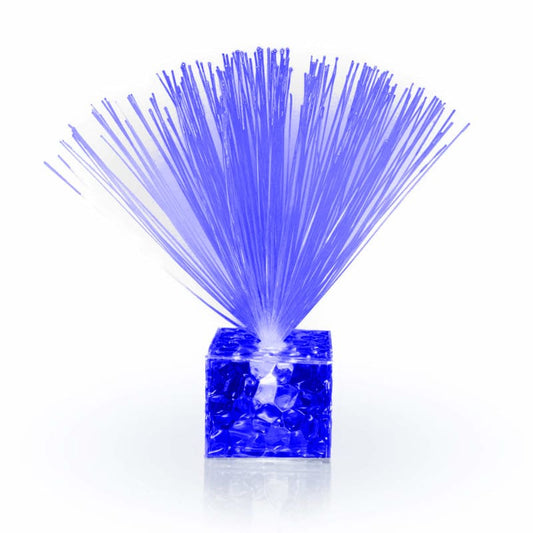 Fiber Optic Centerpiece with Small Clear Blue Base