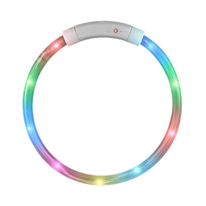 Flashing Dog Collar Multicolor Light DIY Tube Necklace