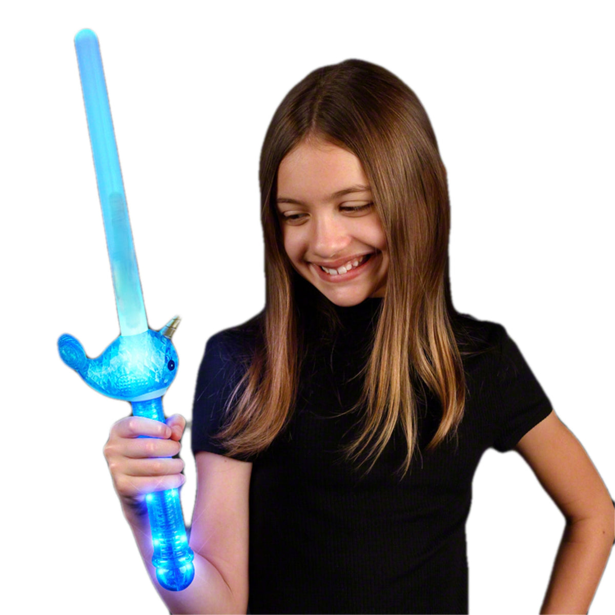 Flashing Narwhal Mini Light Saber