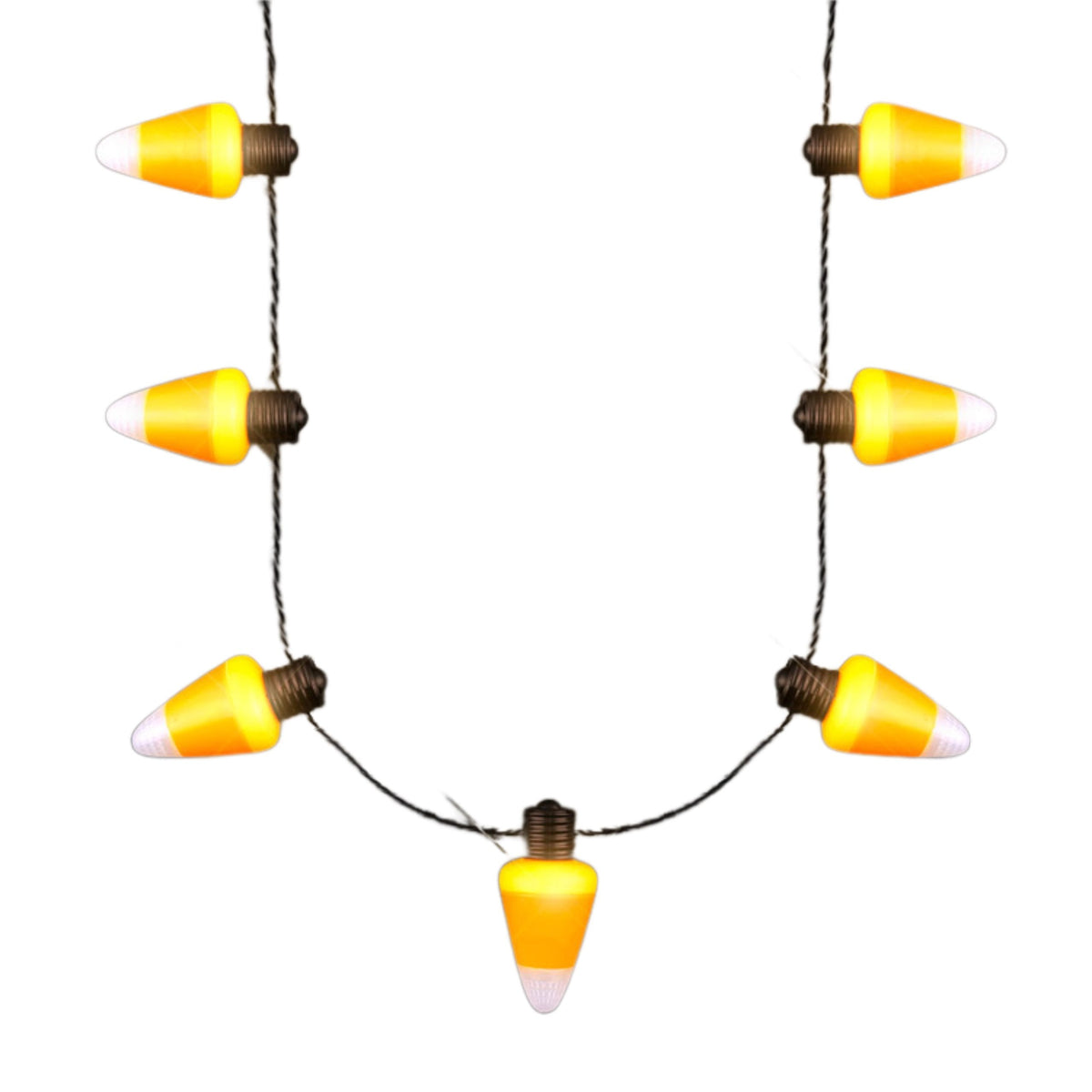 Flashing LED Candy Corn Charm String Necklace