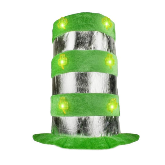 Light Up Shamrock Tall Top Hats