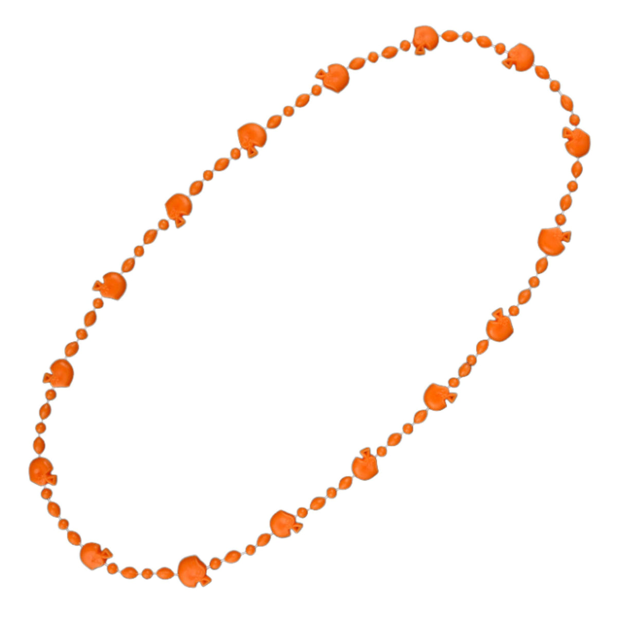 Football Helmet Bead Necklaces Non Metallic Orange Pack of 12