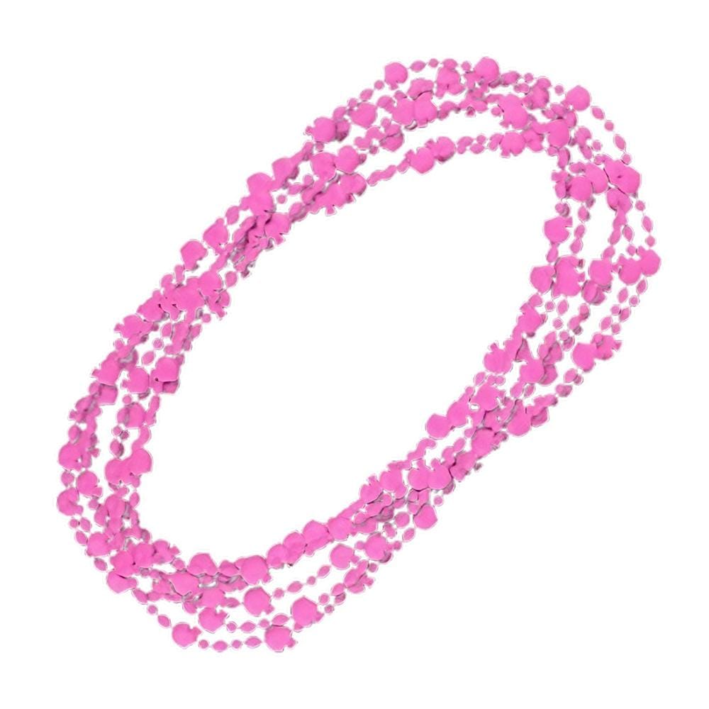 Football Helmet Bead Necklaces Pastel Pink Pack of 12