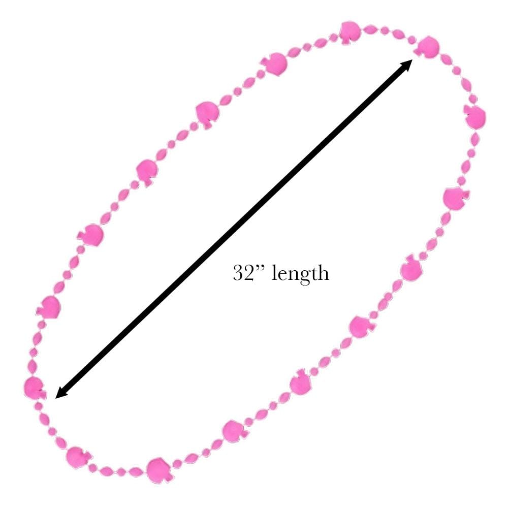 Football Helmet Bead Necklaces Pastel Pink Pack of 12