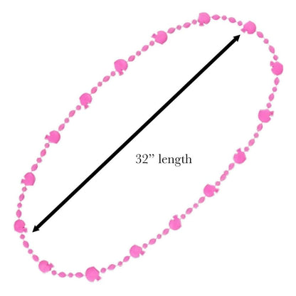 Football Helmet Bead Necklaces Pastel Pink Pack of 12