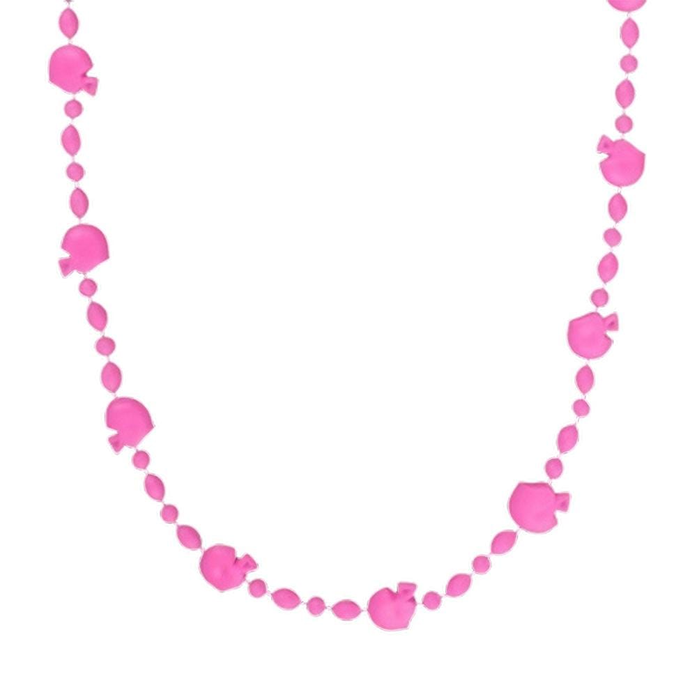 Football Helmet Bead Necklaces Pastel Pink Pack of 12