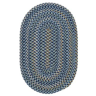 Blue Colonial Mills Charlesgate Oval Rugs Braided Rugs Made in the USA
