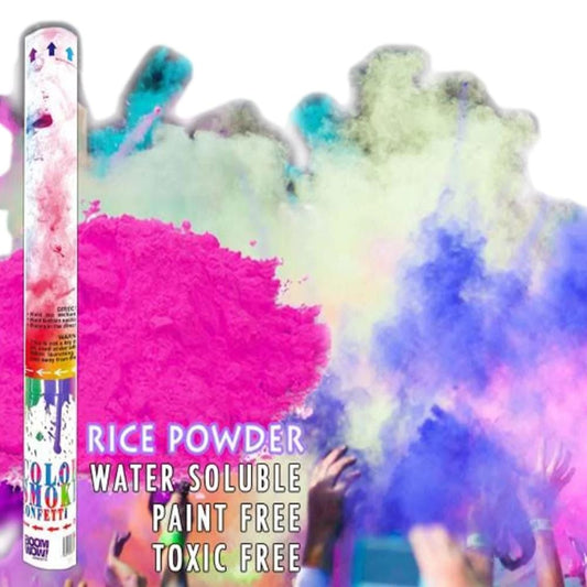 Pink Holi Powder Gender Reveal Confetti Cannon 18 Inch