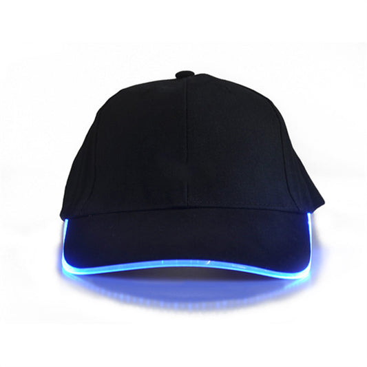 Glow Up LED Fiber Optic Baseball Hat Black