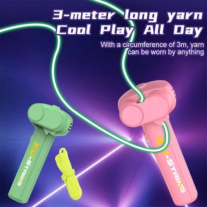 Glow in the Dark String Rope Launcher Rechargeable Flying Yarn