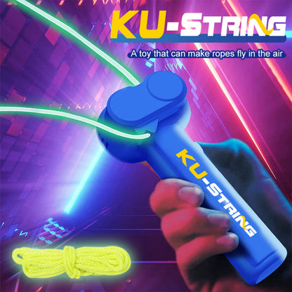 Glow in the Dark String Rope Launcher Rechargeable Flying Yarn