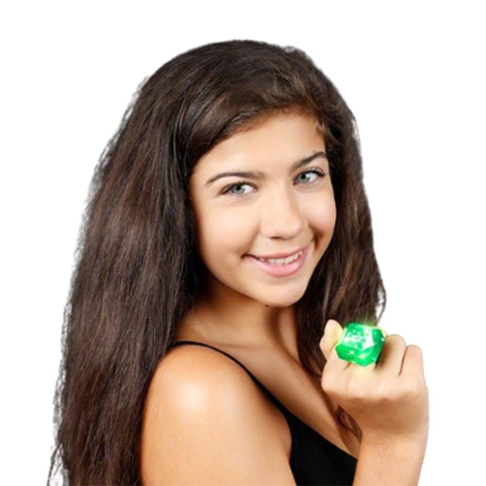 Huge Gem Ring Green Diamond