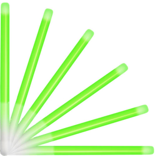 10 Inch Glow Stick Baton Green Pack of 25