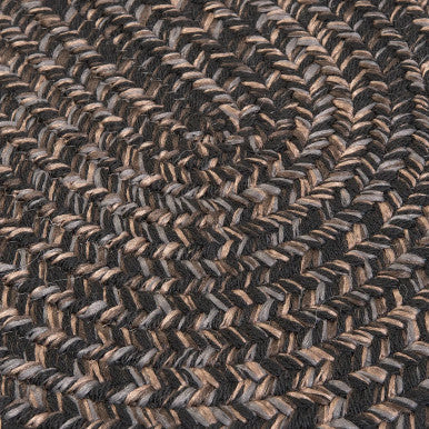 Black Colonial Mills Hayward Oval Rugs Braided Rugs Made in the USA