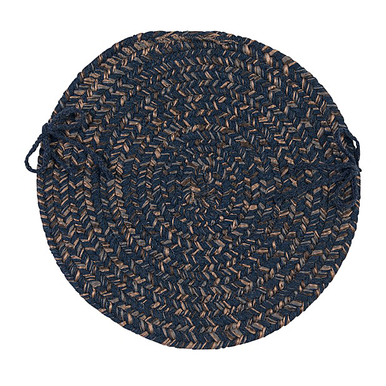 Navy Colonial Mills Hayward Chair Pads Braided Chair Pads Made in the USA