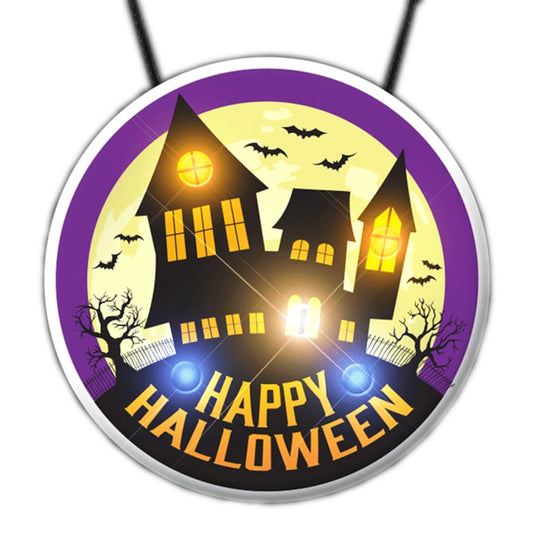 Flashing Haunted House Necklace