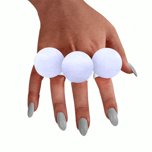 Huge Electronic White Orb Mood Flashing Rings