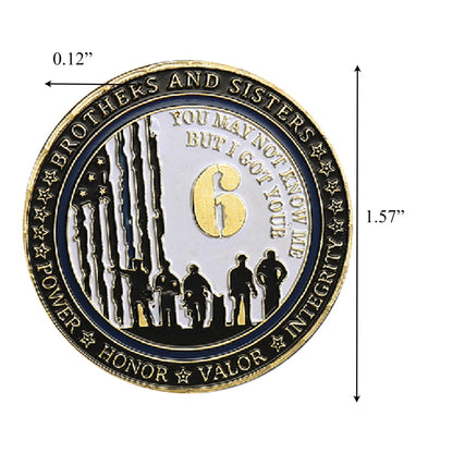 I Got Your 6 Police Gold Plated Challenge Coin