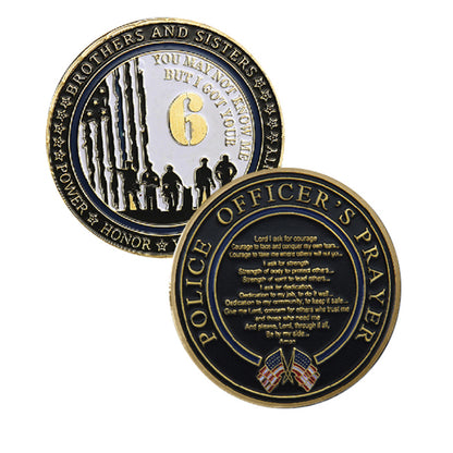I Got Your 6 Police Gold Plated Challenge Coin