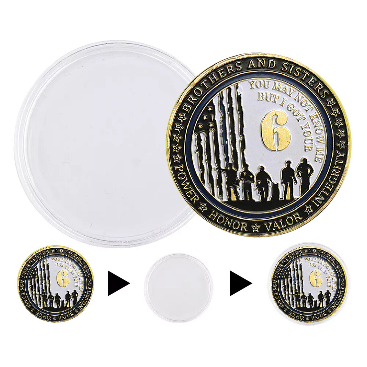 I Got Your 6 Police Gold Plated Challenge Coin