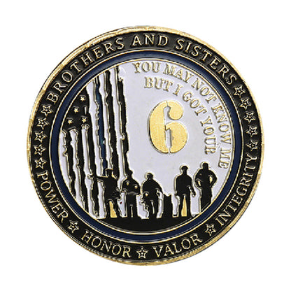 I Got Your 6 Police Gold Plated Challenge Coin