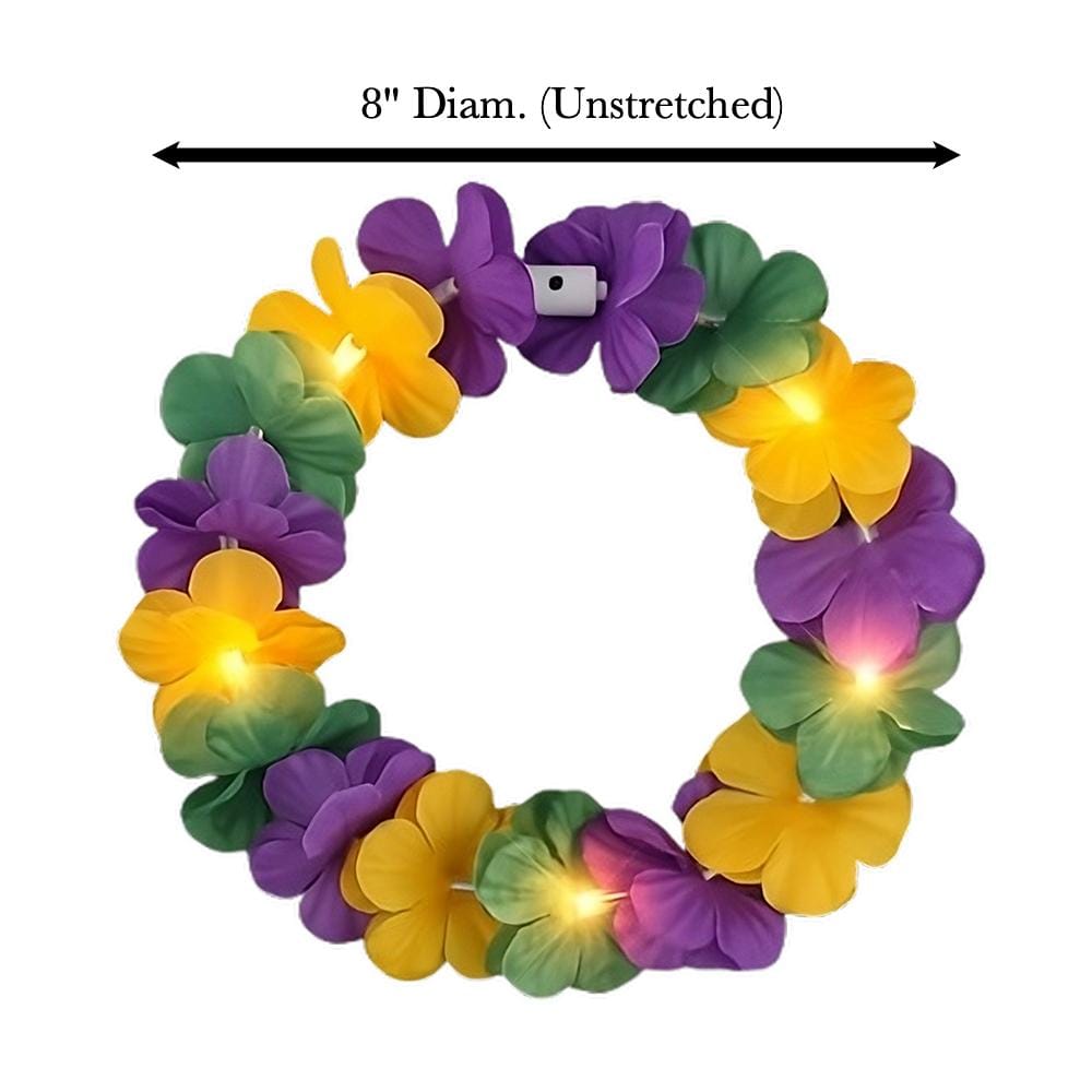 Island Girl Tropical Flower Crown Lei Headband Mardi Gras