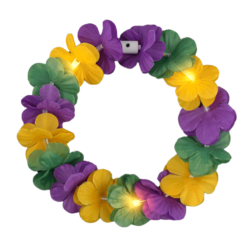 Island Girl Tropical Flower Crown Lei Headband Mardi Gras