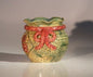 Green Glazed Ceramic Holiday Pot - Round  3.5"x3.5"