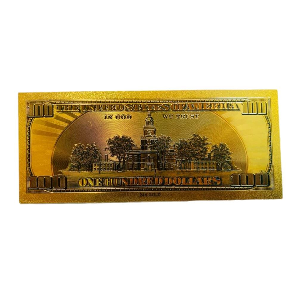 Jesus Christ Image in One Hundred Dollars 24k Gold Plated Bill Collectible Banknotes for Decoration