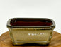 Olive Green Ceramic Bonsai Pot Rectangle 5.25" x 4.0" x 2.25"