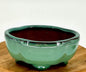 Light Green Ceramic Bonsai Pot Lotus Shaped 5.25" x 4.0" x 2.25"