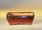 Parisian Red Ceramic Bonsai Pot - Rectangle   6.125" x 5.0" x 2.125"