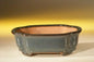 Dark Green Ceramic Bonsai Pot - Rectangle   6.125" x 5.0" x 2.125"