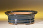 Blue Ceramic Bonsai Pot - Oval   7.0" x 5.5" x 2.375"