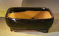 Black Ceramic Bonsai Pot - Rectangle 12.5" x 9.75" x 3.75"