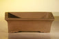 Tan Unglazed Ceramic Bonsai Pot - Rectangle  6.5" x 4.5" x 2.125"