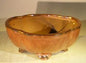 Aztec Orange Ceramic Bonsai Pot -  Oval Lotus Shaped  Professional Series  8.5" x 7.0" x 3.5"