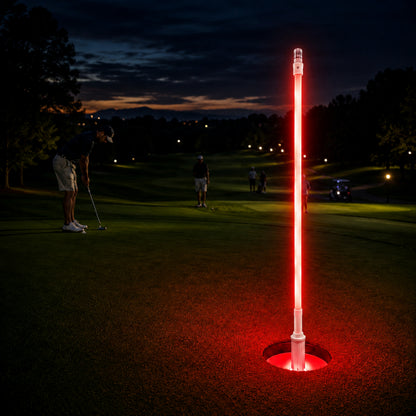 LED 78 Inch Red Flag Stick